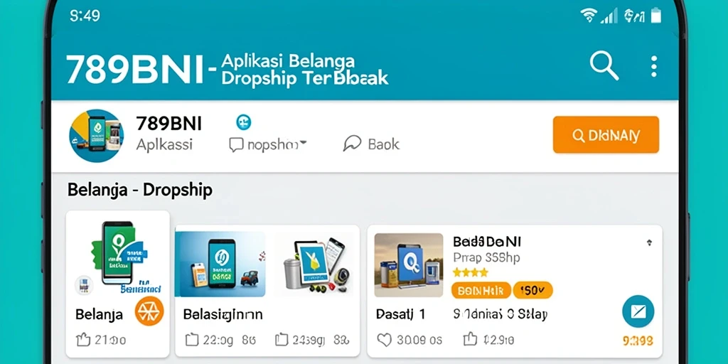Antarmuka aplikasi 789BNI yang sederhana dan responsif.