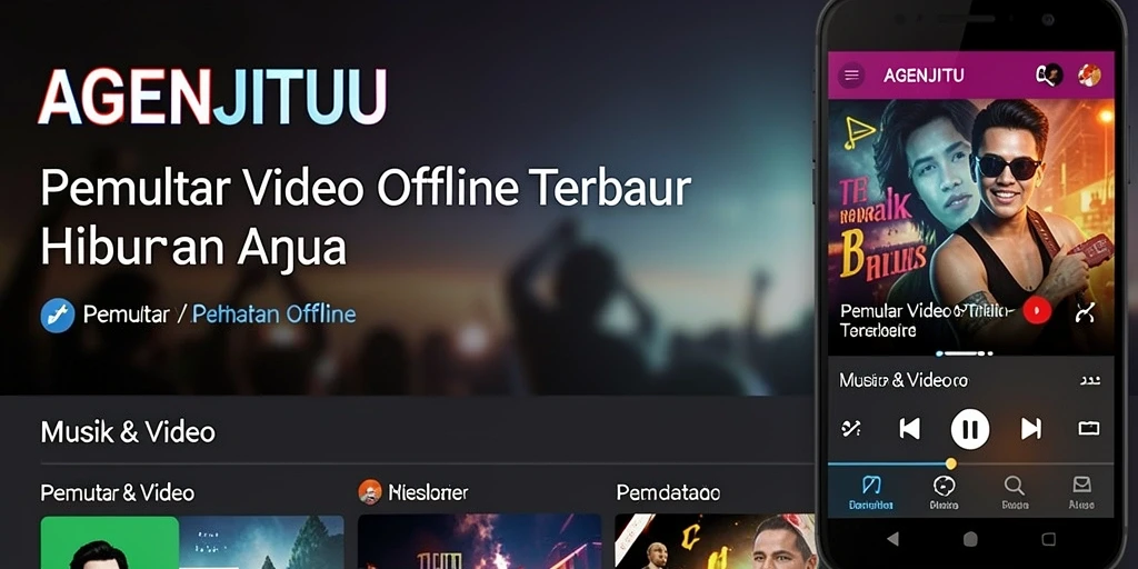 Antarmuka AGENJITU yang intuitif dan sederhana untuk Pemutar Video Offline.