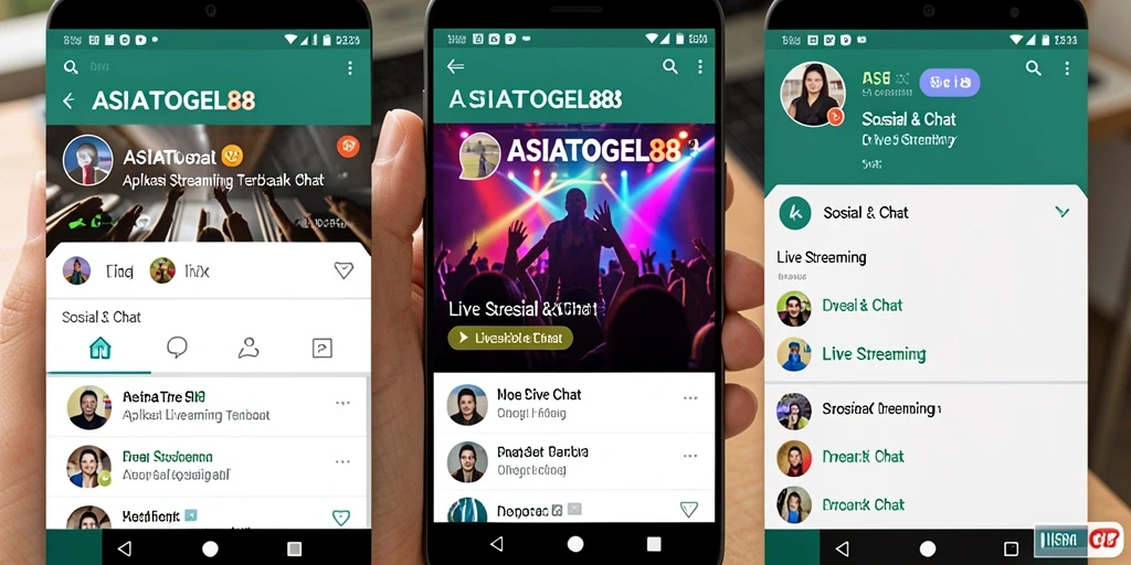 Antarmuka aplikasi Live Streaming yang menarik dan interaktif.