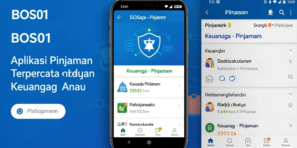 Tampilan antarmuka BOS01 yang sederhana dan fungsional untuk pinjaman.