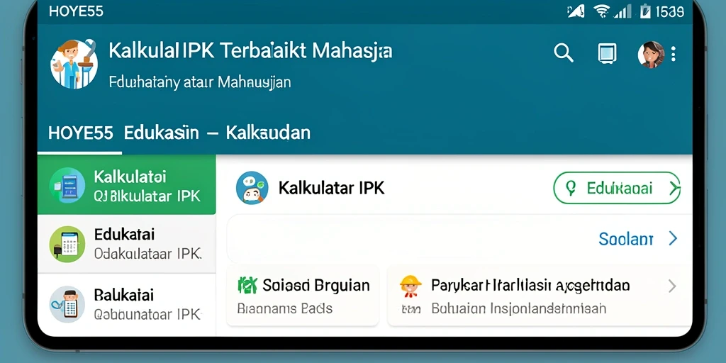 Tampilan antarmuka HOYE55 yang menarik dan fungsional untuk Kalkulator IPK.