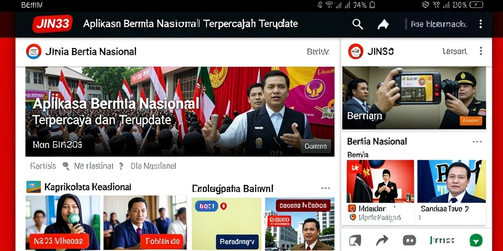 Tampilan utama JIN33 menampilkan berita terkini dan menarik.