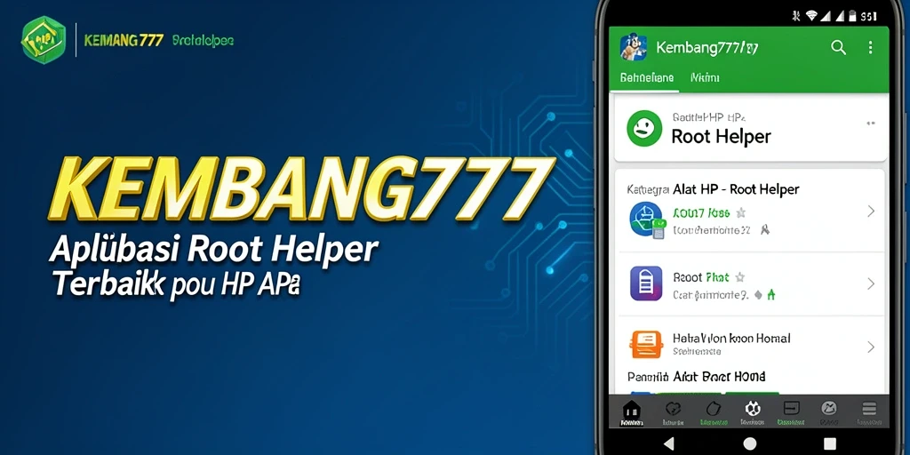 Tampilan antarmuka KEMBANG777 yang sederhana dan efektif untuk Root Helper.