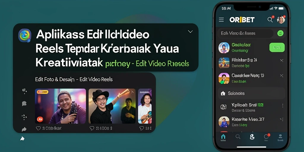 Antarmuka ORIBET menampilkan berbagai fitur pengeditan video yang lengkap.