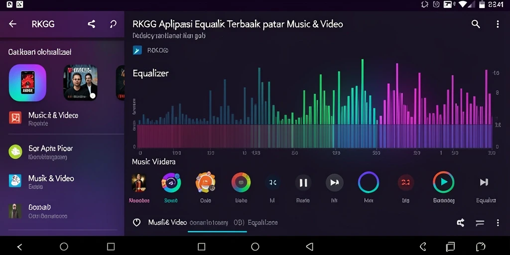 Antarmuka RKGG menampilkan kontrol Equalizer yang lengkap dan intuitif.