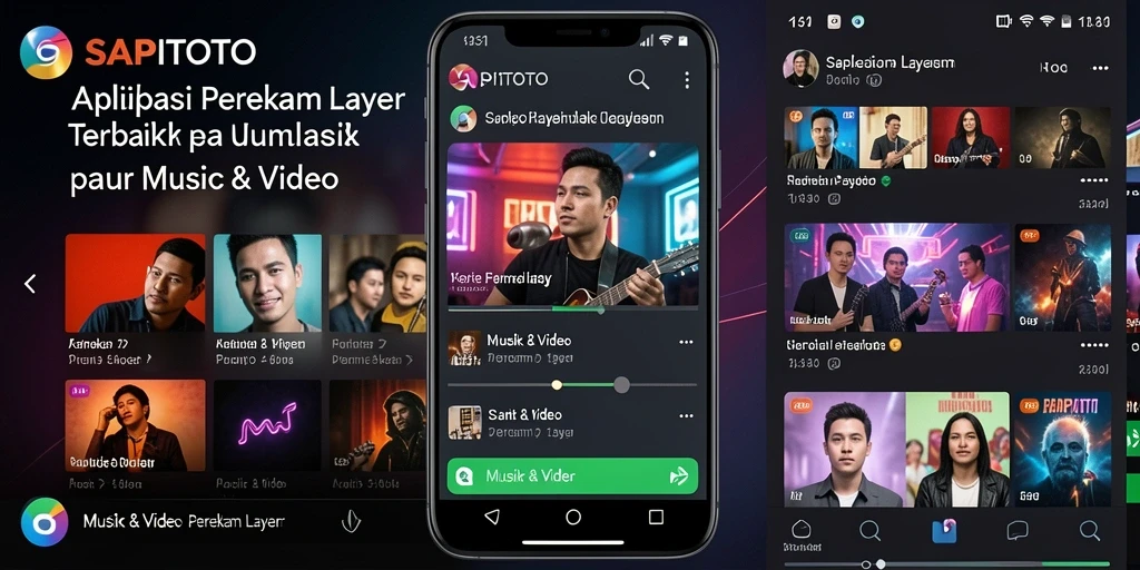 Antarmuka aplikasi SAPITOTO dengan fitur perekam layar yang mudah digunakan.